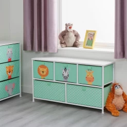 Liberty House Toys Jungle 5 Drawer Kids Storage Chest