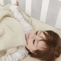 Little Green Sheep Linen Organic Knitted Cellular Baby Blanket -Baby Products Shop tu