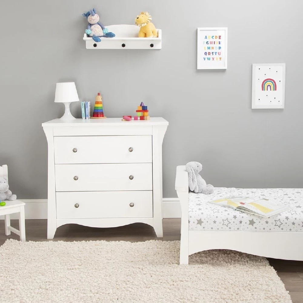 CuddleCo Clara 3 Piece Nursery Set With Mattress – White 14 CuddleCo Clara 3 Piece Nursery Set With Mattress – White - Image 12