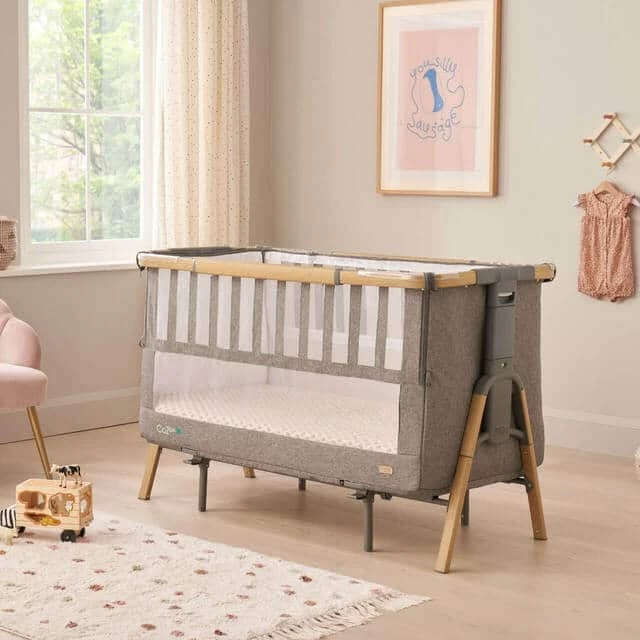 Tutti Bambini CoZee XL Bedside Crib And Cot – Oak/Charcoal 5 Tutti Bambini CoZee XL Bedside Crib And Cot – Oak/Charcoal - Image 3