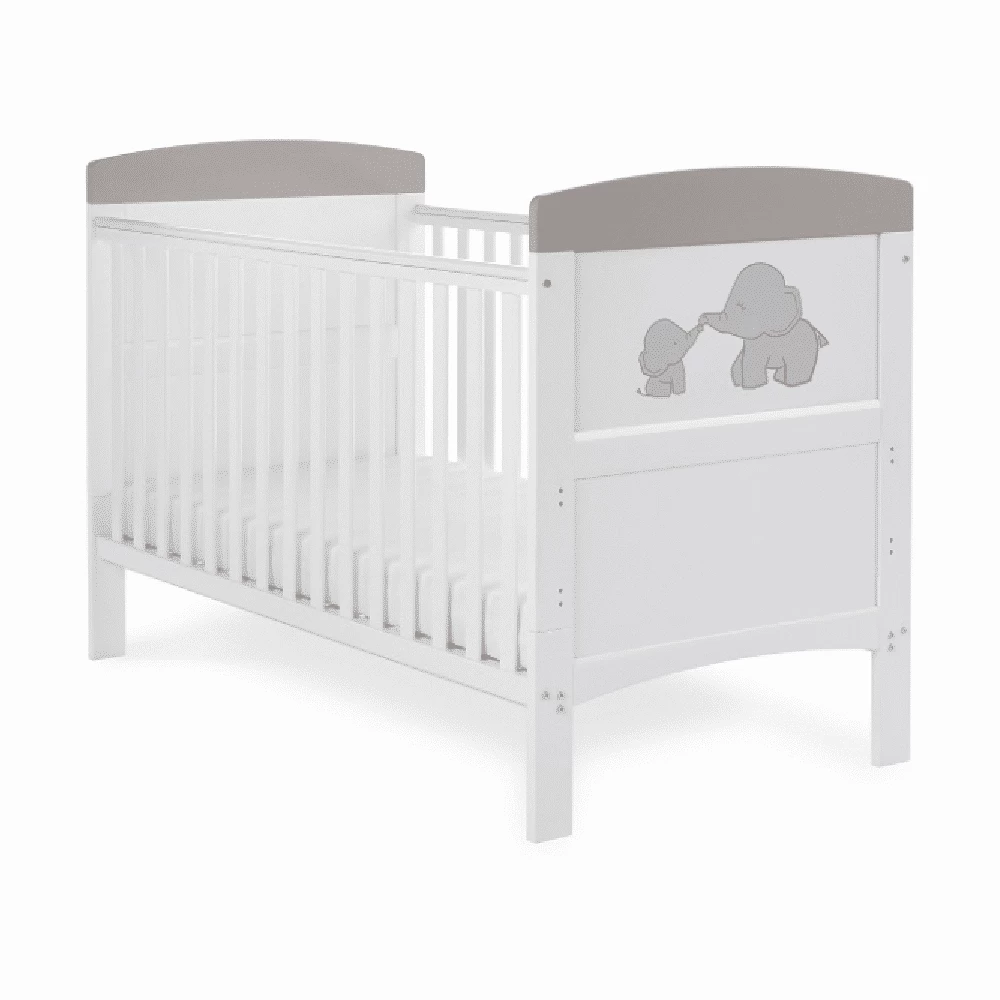 Obaby Me & Mini Me Grey Elephants Grace Inspire Cot Bed 3 Obaby Me & Mini Me Grey Elephants Grace Inspire Cot Bed