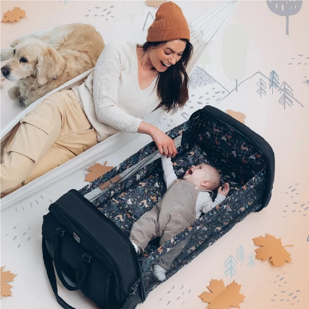 Bizzi Growin Baby Travel Crib Changing Bag Vegan Black 8 Bizzi Growin Baby Travel Crib Changing Bag Vegan Black - Image 6