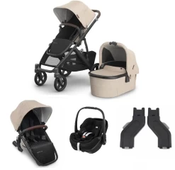UPPAbaby VISTA V3 Double Stroller/Carrycot/Pebble 360 Pro2 – Liam + Optional Rotating Base
