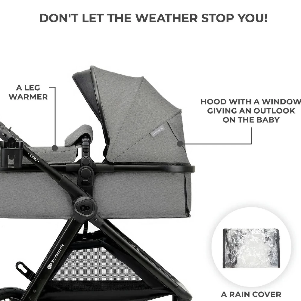 Kinderkraft ESME Travel System Grey 6 Kinderkraft ESME Travel System Grey - Image 4