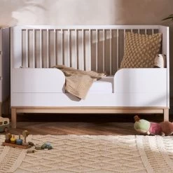 Obaby Astrid Cot Bed – White/Oak -Baby Products Shop yikiyi 1