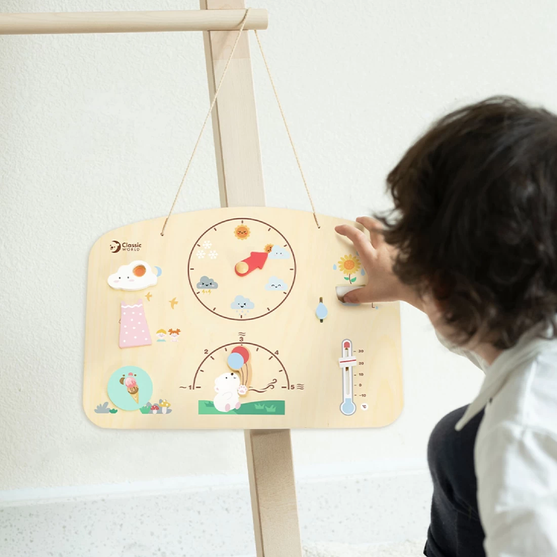 Classic World Wooden Barometer 4 Classic World Wooden Barometer - Image 2