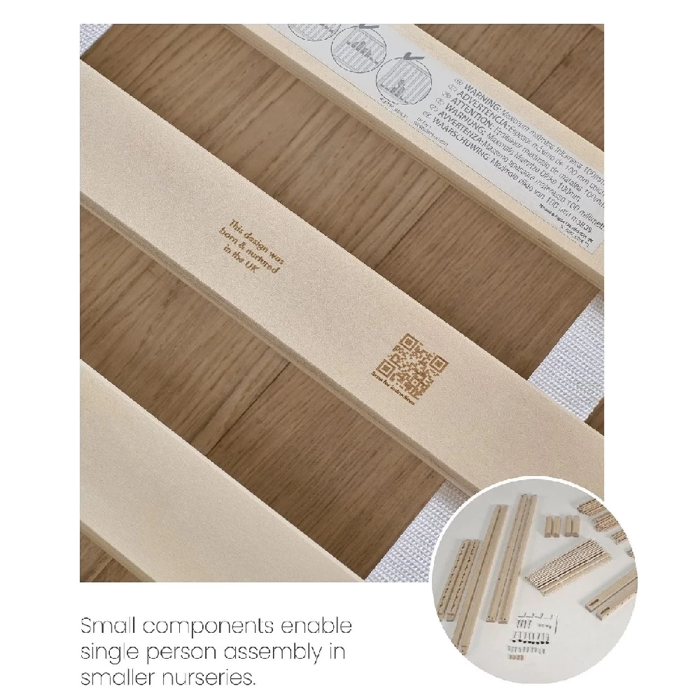 Mamas & Papas Solo Cot Bed And Mattress – White 6 Mamas & Papas Solo Cot Bed And Mattress – White - Image 4